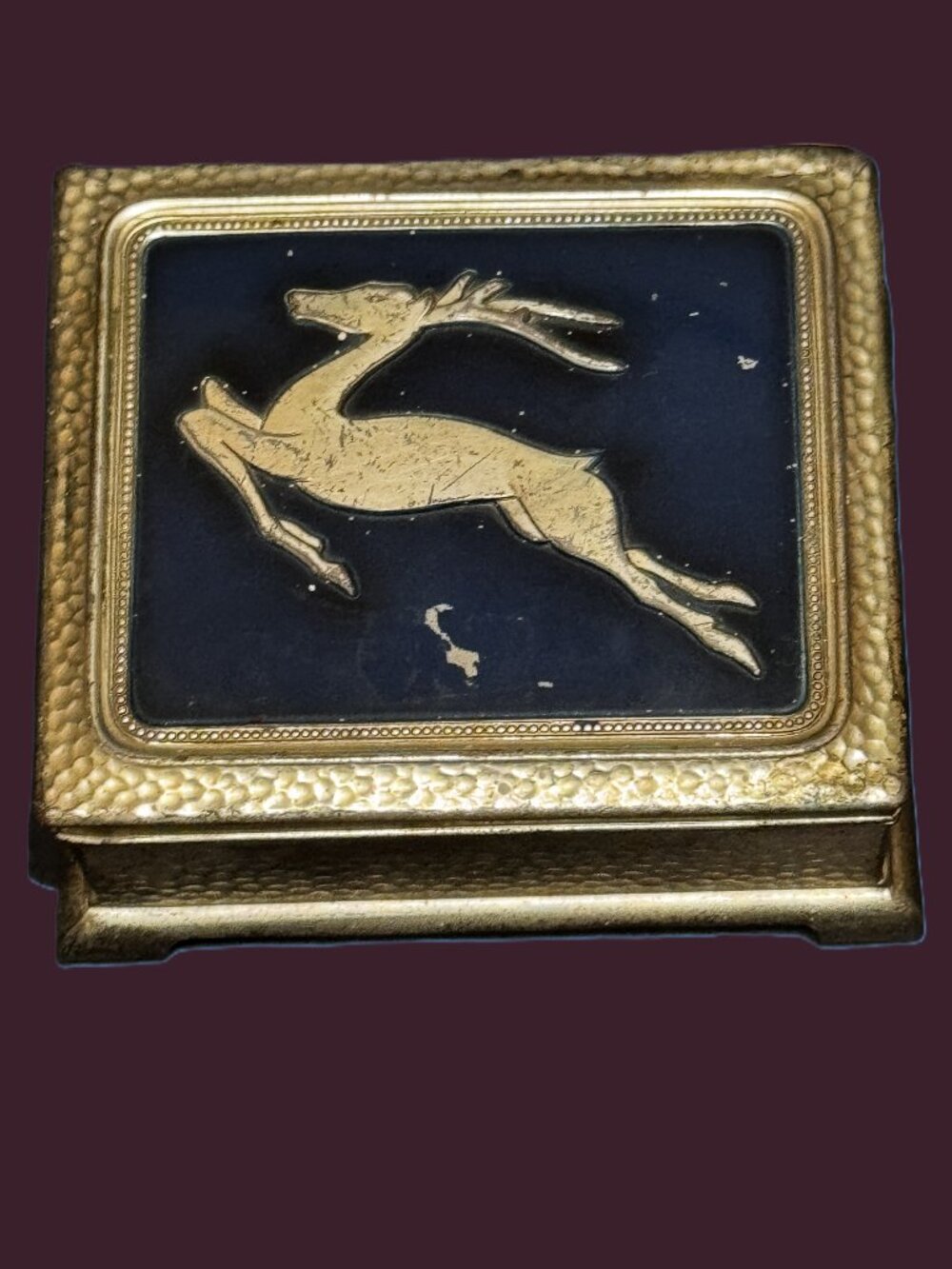 Yamatogumi Impala Cigarette Metal Box, Occupied Japan, Vintage Circa 1940s